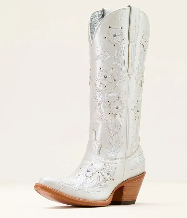 Pearly White Western Boots - Shoes