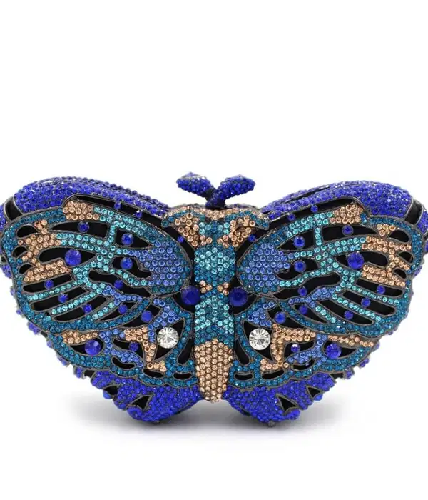 Aurora Butterfly Crystal Minaudiere - Quinceañera Purses