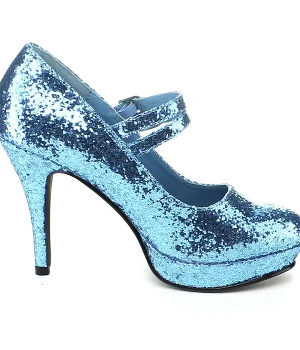 Blue Glitter Alice Platform - Shoes