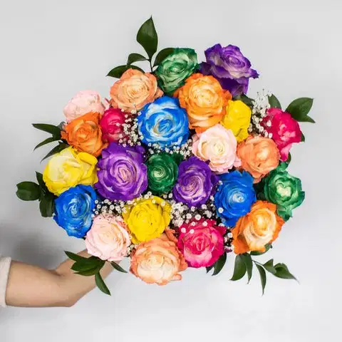 Rainbow Tinted Rose Bouquet - Ramos