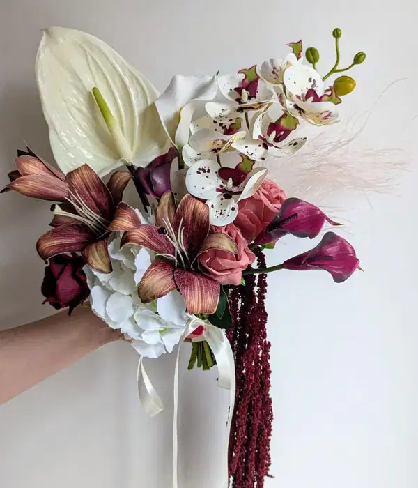 Cascading Pink and Purple Bouquet - Ramos