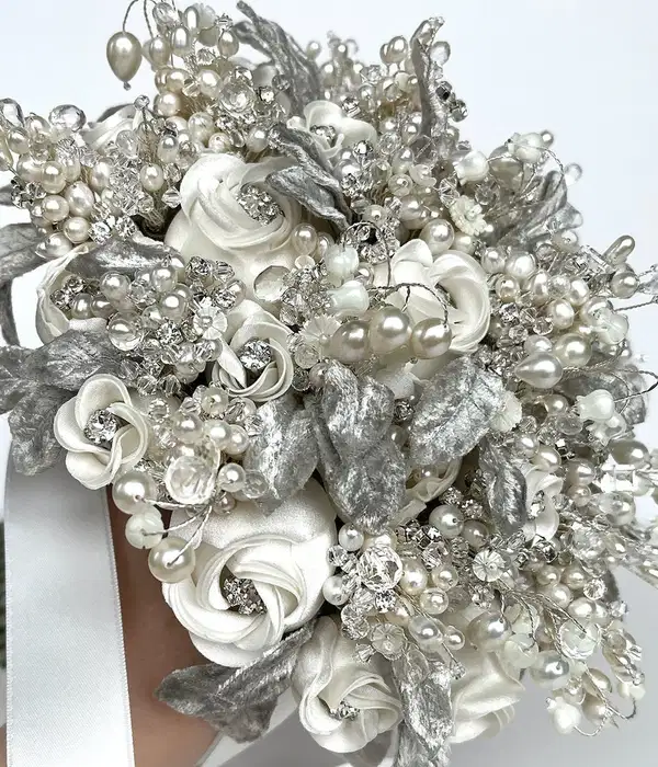 Jeweled Pearl and Crystal Gemstone Bouquet - Ramos