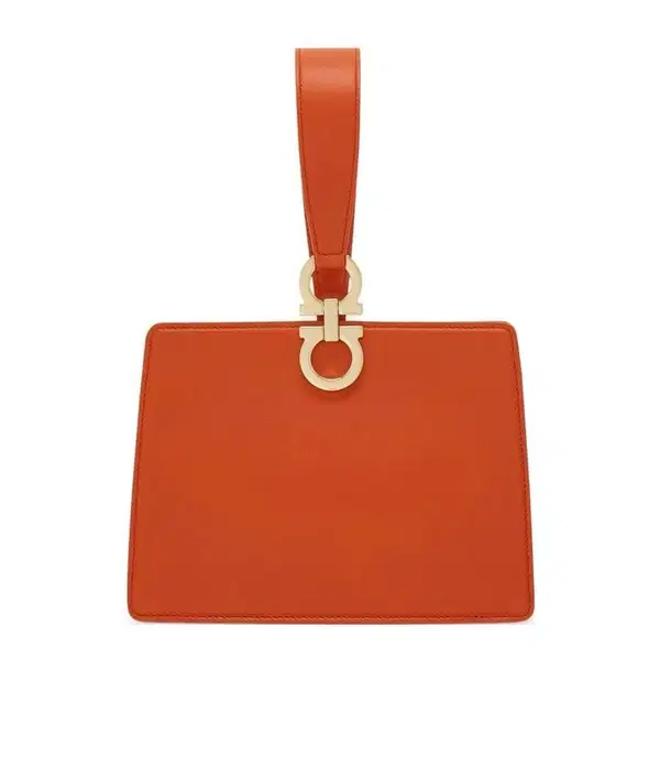 Ferragamo Orange Wristlet - Purses