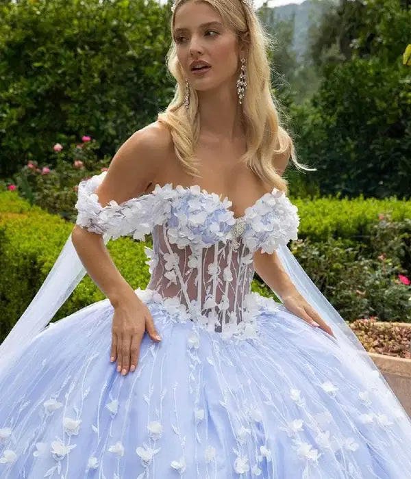 Off Shoulder Watteau Train Ballgown - Dresses