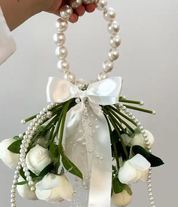White Rose Bouquet Purse - Ramos