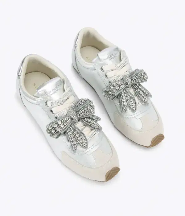 Islington Silver Bow Sneaker - Shoes