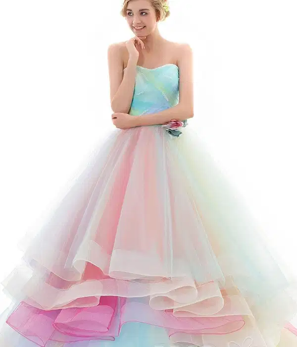 Dreamy Rainbow Mis Quince Gown - Dresses