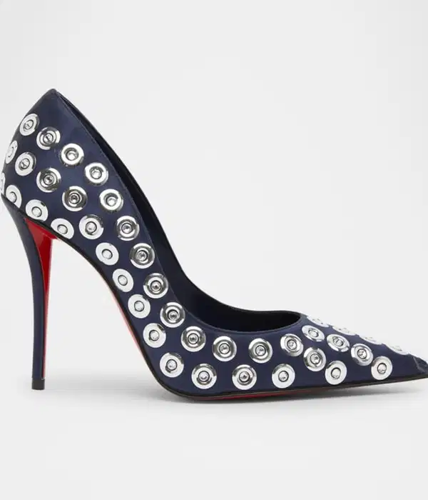 Miss Z Blue Silk Crystal Pumps - Shoes