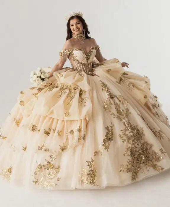 Champagne Quinceanera Dress - Dresses