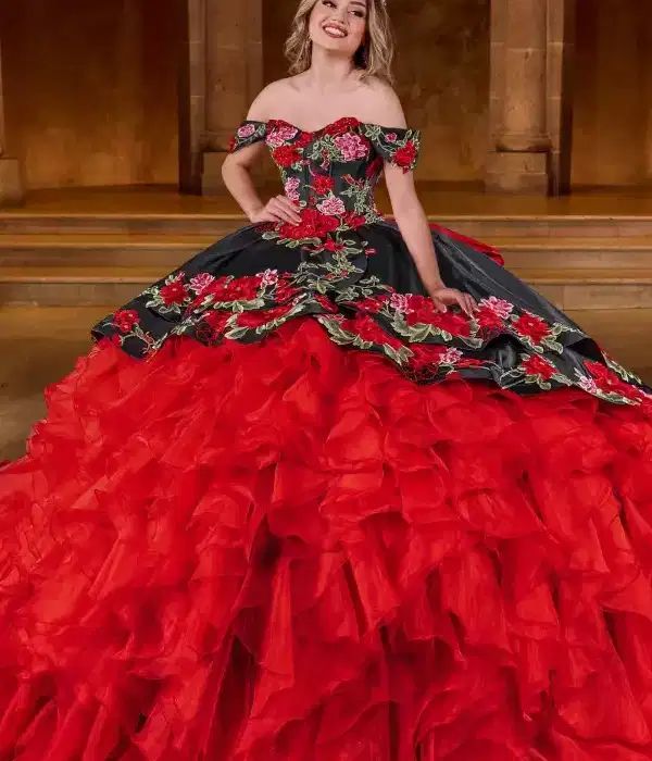 Red Charro Dress by Rachel Allen - Dresses
