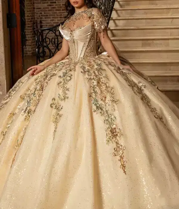 Rachel Allan Quince in Gold - Dresses
