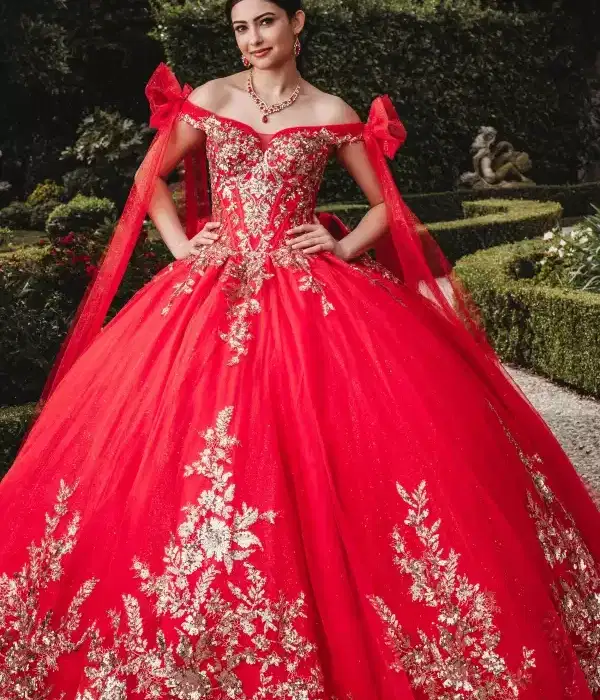 Amabella Red Princess Gown - Dresses