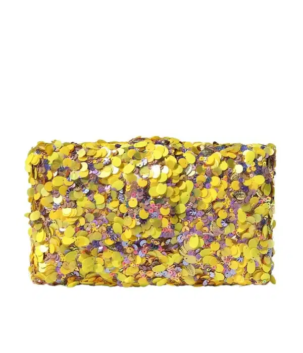 Yellow Lemon Kitsch Clutch - Purses