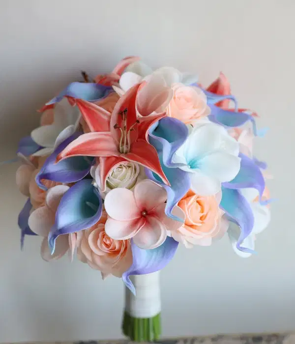 Spring Summer Blue Pink Bouquet - Quinceañera Ramos