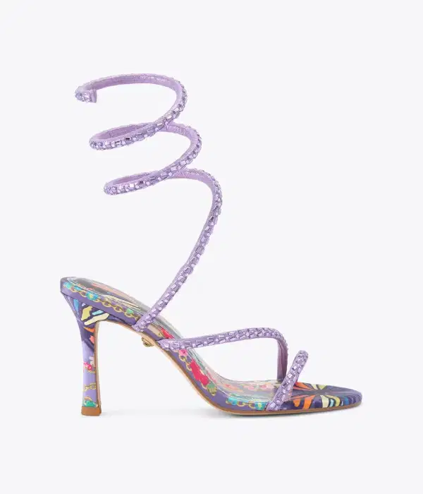 Lavender Spiral Asymmetric Heel - Shoes
