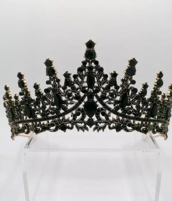 Mis Quince Black Rhinestone Crown - Headpieces