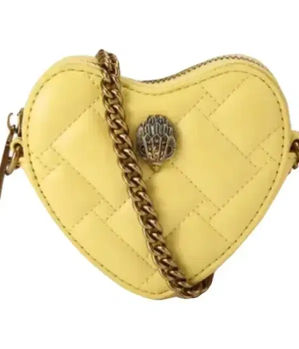 Heart Shaped Leather Crossbody Bag - Purses