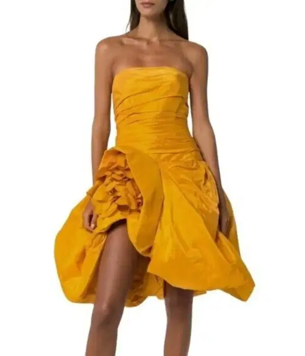 Yellow Satin Mini - Dresses