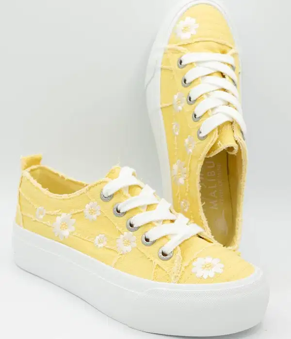 Yellow Platform Sneakers - Shoes